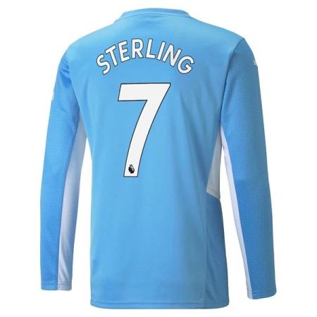 Camisolas de Futebol Manchester City Raheem Sterling 7 Principal 2021 2022 – Manga Comprida